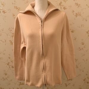 INC International Concepts Light Beige Zipped Jacket 2X
